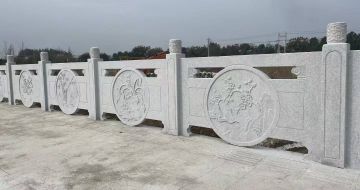 铜仁芝麻白河道栏杆 石材栏杆