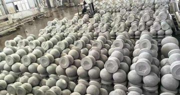 铜仁芝麻白圆球 石球 挡车球