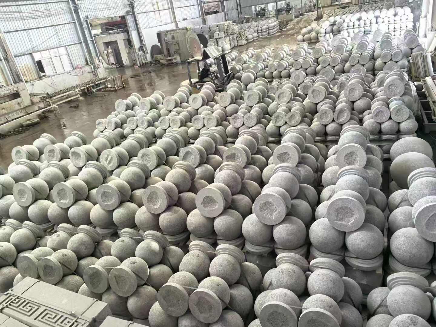 铜仁芝麻白圆球 石球 挡车球